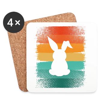 Hare - Coasters (set of 4) - white - Front