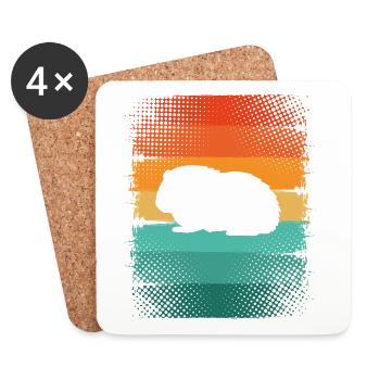 Guinea pig - Coasters (set of 4) - white - Front