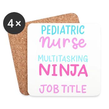 Kinderkrankenschwester - Untersetzer (4er-Set) - Weiß - Vorne