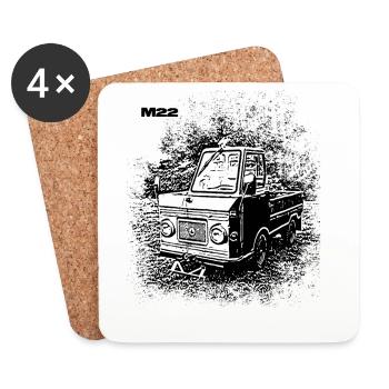Multivoiture M22 - Dessous de verre (lot de 4) - blanc - Devant