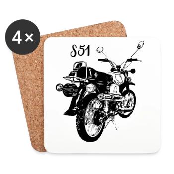 S51 - Untersetzer (4er-Set) - Weiß - Vorne
