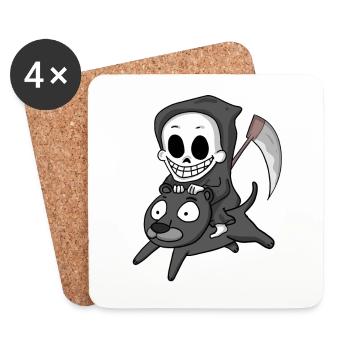 Grim Reaper et Black Panther - Dessous de verre (lot de 4) - blanc - Devant