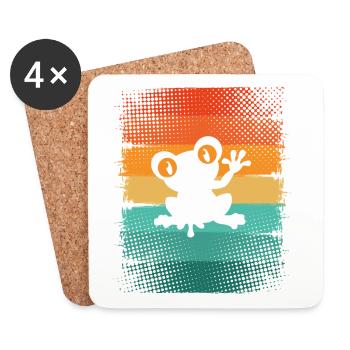 Frog - Coasters (set of 4) - white - Front