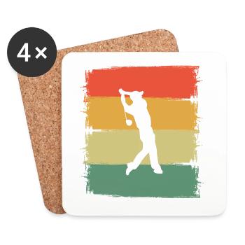 Golf Golfer - Untersetzer (4er-Set) - Weiß - Vorne