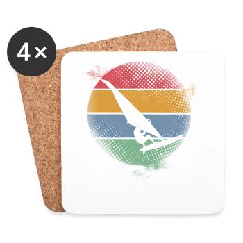 Surfer Surfen - Untersetzer (4er-Set) - Weiß - Vorne