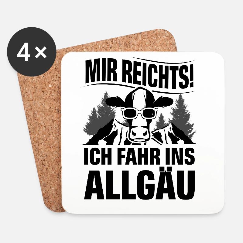 Allgäu - Untersetzer (4er-Set) - Weiß