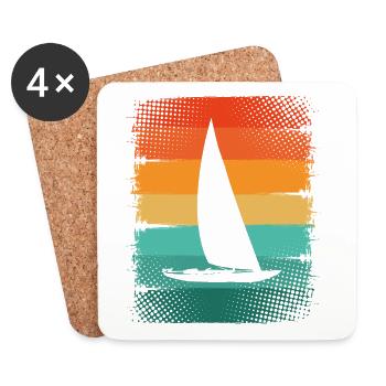 Sailboat - Coasters (set of 4) - white - Front