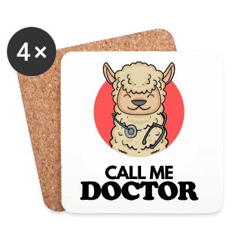Doktorarbeit Promotion Doktortitel Doktor - Untersetzer (4er-Set) - Weiß - Vorne
