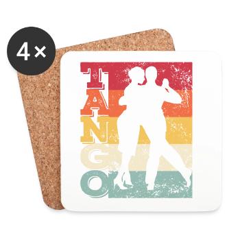 Tango Argentino Retro Vintage Tango Vals Dance - Untersetzer (4er-Set) - Weiß - Vorne