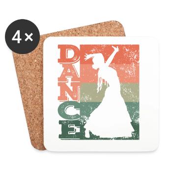 Flamenco Dancer Dance Flamenco Dress - Coasters (set of 4) - white - Front