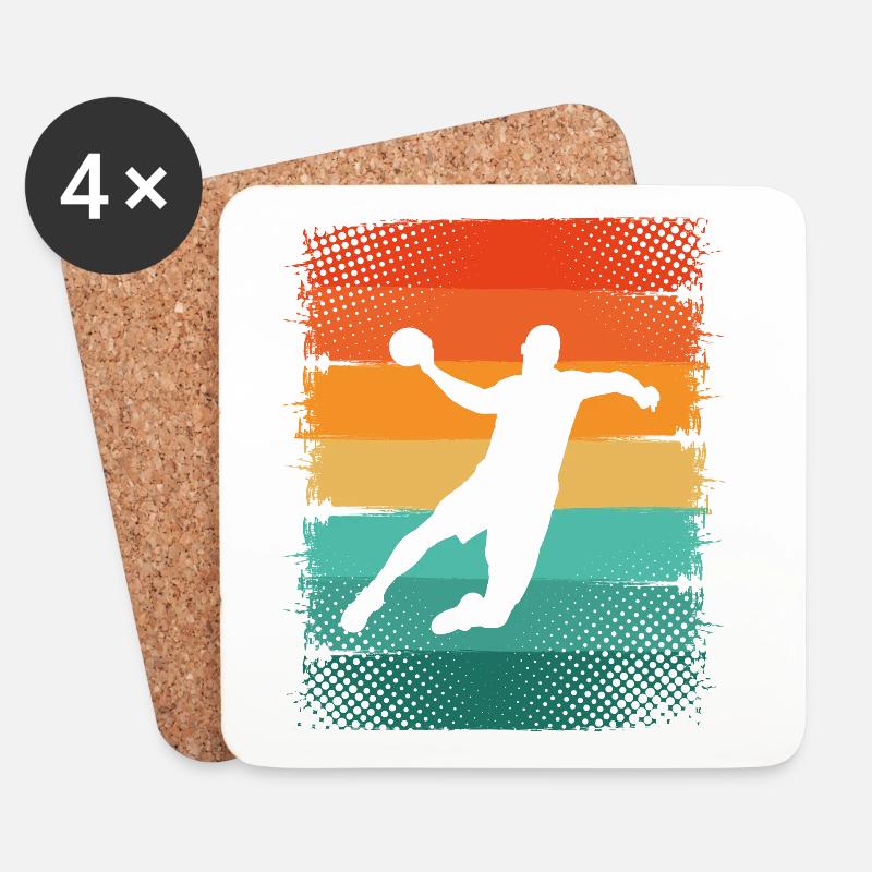 Handball - Untersetzer (4er-Set) - Weiß