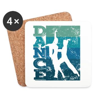Latin American Dance Couple Vintage - Coasters (set of 4) - white - Front