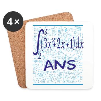 25th anniversary 25 years mathematical integral - Coasters (set of 4) - white - Front