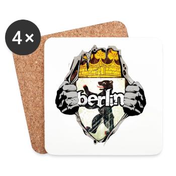 Berlin - Untersetzer (4er-Set) - Weiß - Vorne
