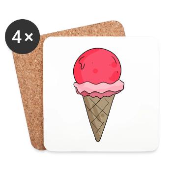 Eis - Untersetzer (4er-Set) - Weiß - Vorne