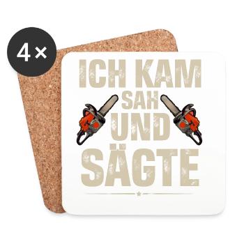 Holzfäller - Untersetzer (4er-Set) - Weiß - Vorne