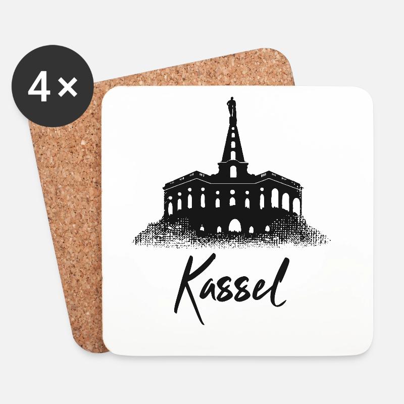 Herkules Kassel - Untersetzer (4er-Set) - Weiß