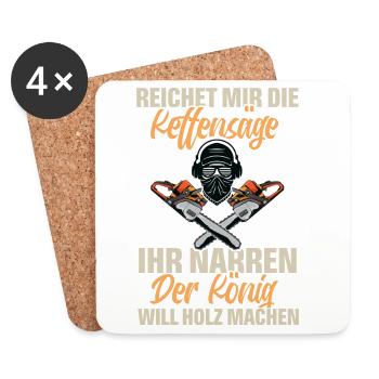 Holzfäller - Untersetzer (4er-Set) - Weiß - Vorne