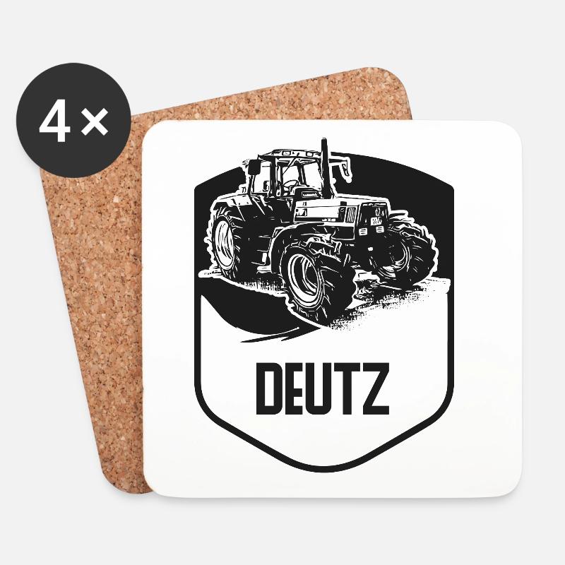 Deutz Traktor Wappen - Untersetzer (4er-Set) - Weiß