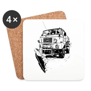 W50 Road Clearing Vehicle - Coasters (set of 4) - white - Front