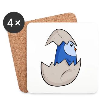 Baby Penguin - Coasters (set of 4) - white - Front