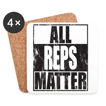 All Reps Matter Calisthenics - Untersetzer (4er-Set) - Weiß - Vorne