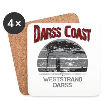 Darss Coast - Dein Statement für den Darß - Untersetzer (4er-Set) - Weiß - Vorne