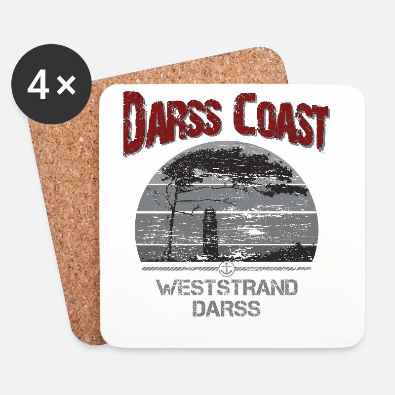 Darss Coast - Dein Statement für den Darß - Untersetzer (4er-Set) - Weiß