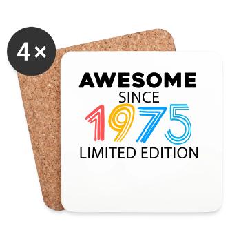 Fantastic since 1975 - born in 1975 - Coasters (set of 4) - white - Front