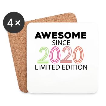 Fantastic since 2020 - Vintage 2020 - Coasters (set of 4) - white - Front