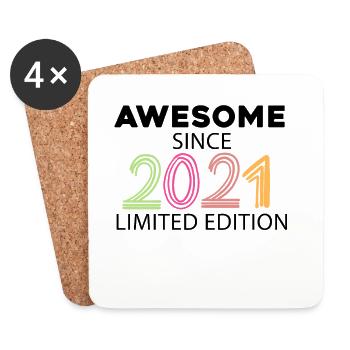 Fantastic since 2021 - Vintage 2021 - Coasters (set of 4) - white - Front