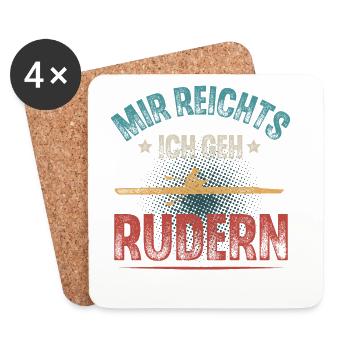 Rudern Ruderer Ruderboot - Untersetzer (4er-Set) - Weiß - Vorne