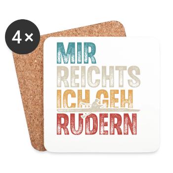 Rudern Ruderer Ruderboot - Untersetzer (4er-Set) - Weiß - Vorne