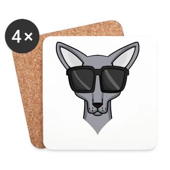Sphynx cat with sunglasses - Coasters (set of 4) - white - Front