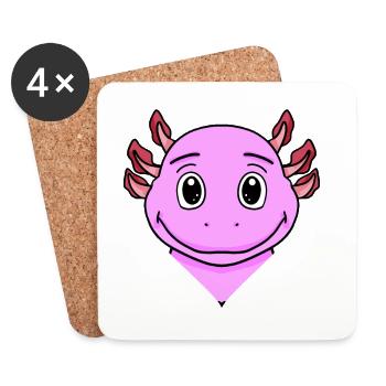 Axolotl - Dessous de verre (lot de 4) - blanc - Devant