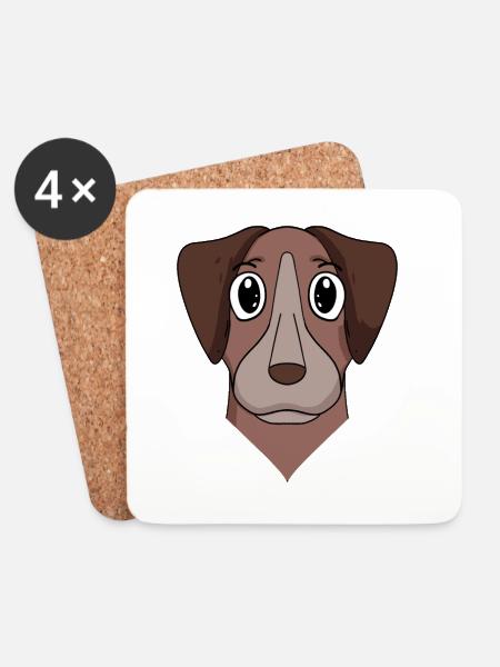 Pointer Hund Hunderasse - Untersetzer (4er-Set) - Weiß