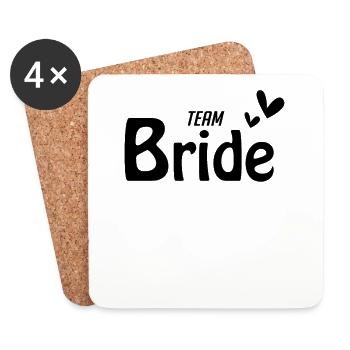Team Bridal Wedding Celebration Bachelor - Coasters (set of 4) - white - Front