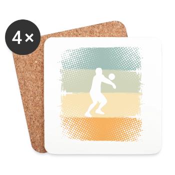 Volleyball - Coasters (set of 4) - white - Front