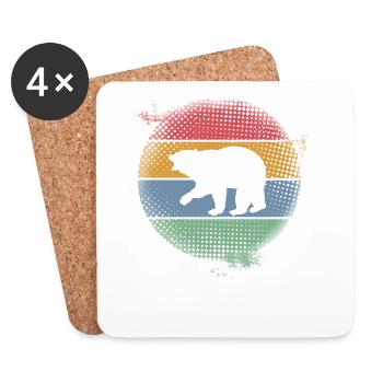 Bear - Coasters (set of 4) - white - Front