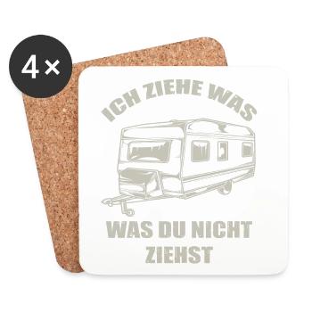 Ich ziehe was du nicht ziehst - Untersetzer (4er-Set) - Weiß - Vorne