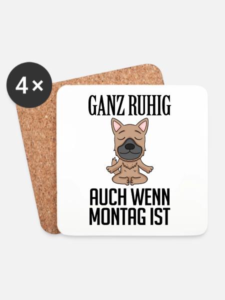 Deutscher Schäferhund - Untersetzer (4er-Set) - Weiß
