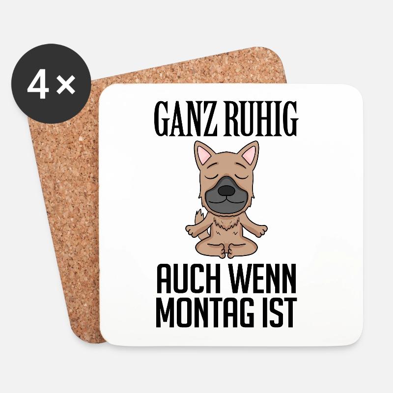 Deutscher Schäferhund - Untersetzer (4er-Set) - Weiß