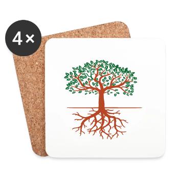 Family Reunion Our Roots Run Deep - Coasters (set of 4) - white - Front
