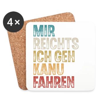 Kanu Kanufahrer Kanufahren - Untersetzer (4er-Set) - Weiß - Vorne