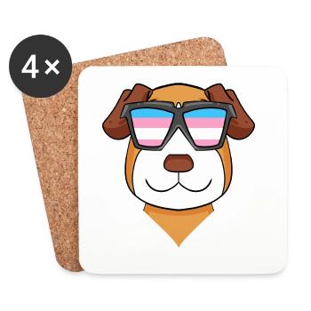 Transgender Jack Russell Terrier Hund - Untersetzer (4er-Set) - Weiß - Vorne