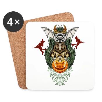 Fun halloween design - Coasters (set of 4) - white - Front