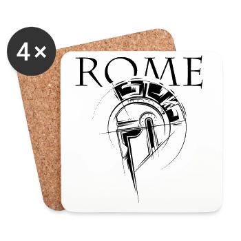 rome Gladiator Symbol Rom Römer Icon Logo Grafik - Untersetzer (4er-Set) - Weiß - Vorne