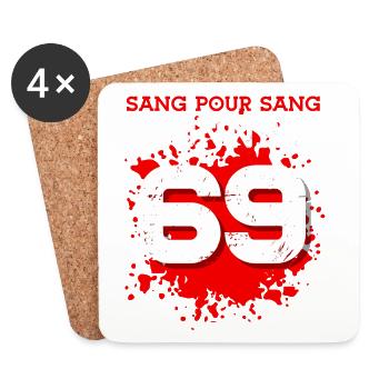 Sang pour Sang Lyonnais - Dessous de verre (lot de 4) - blanc - Devant