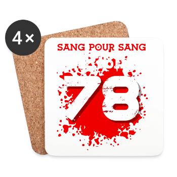 Sang Pour Sang Parisien - 78 - Dessous de verre (lot de 4) - blanc - Devant