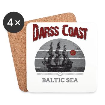DarssCoast - Baltic Sea Sailor - Untersetzer (4er-Set) - Weiß - Vorne